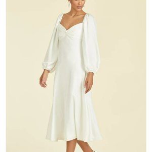 NWT Sachin & Babi Melody Dress in Off White | size 12 | wedding, midi, ivory